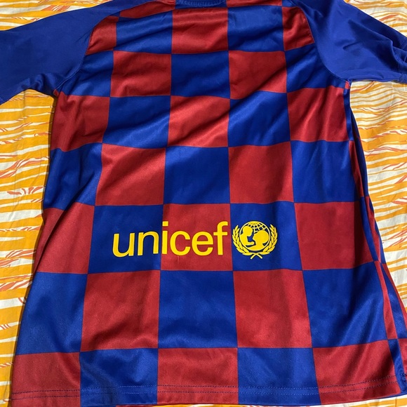 2019-2020 FC Barcelona Home Jersey - Red/Blue Checkered - Size “Men’s” Small - Picture 6 of 7